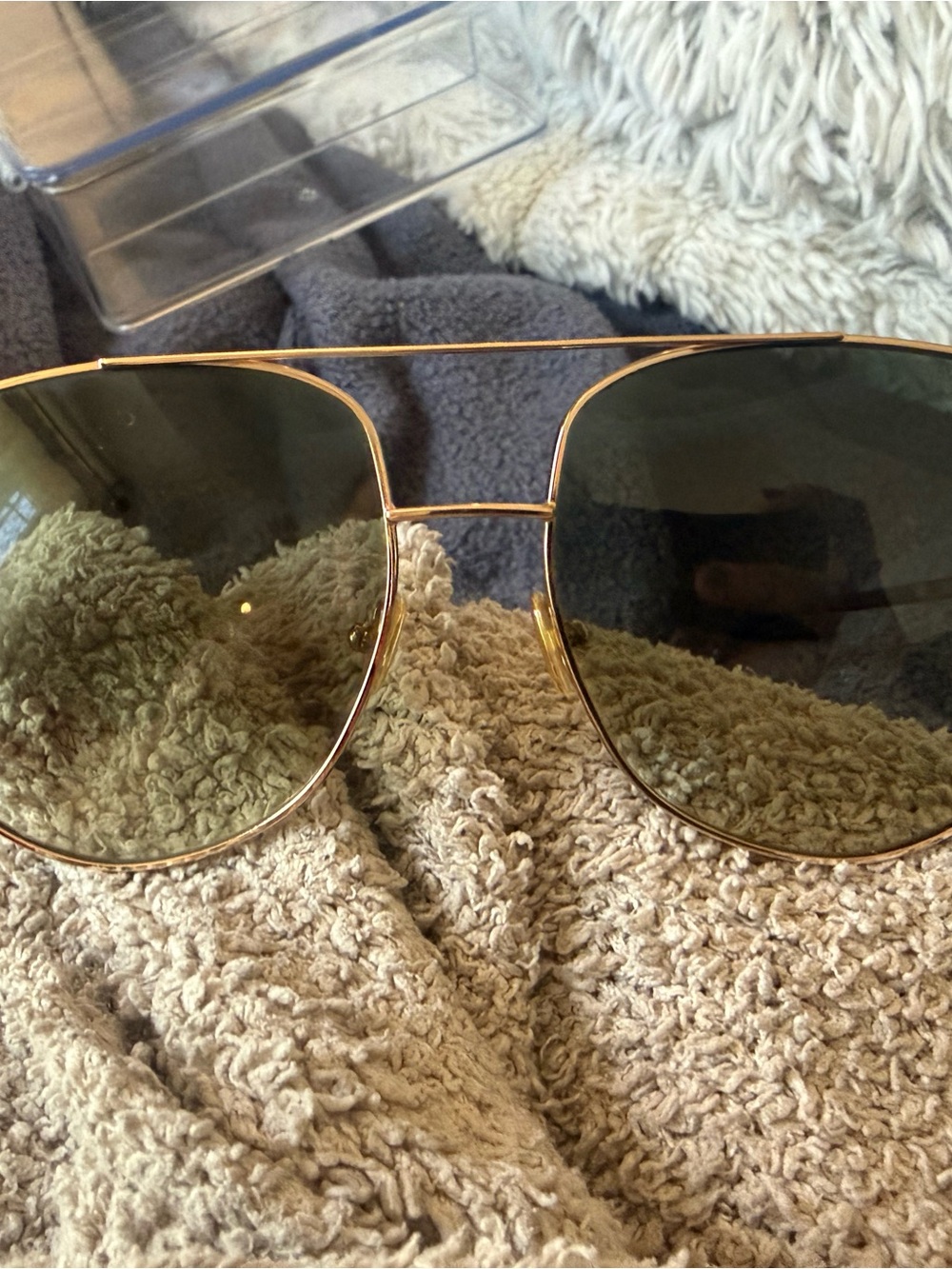 Tom Ford Lennox Gold Frame Aviator Sunglasses